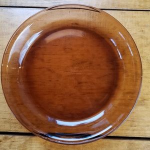 Vintage Anchor Hocking #460 Ovenproof Amber 9" inch Pie Plate USA